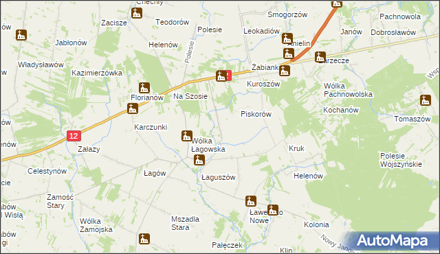 mapa Pająków, Pająków na mapie Targeo