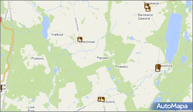 mapa Pąkowo, Pąkowo na mapie Targeo