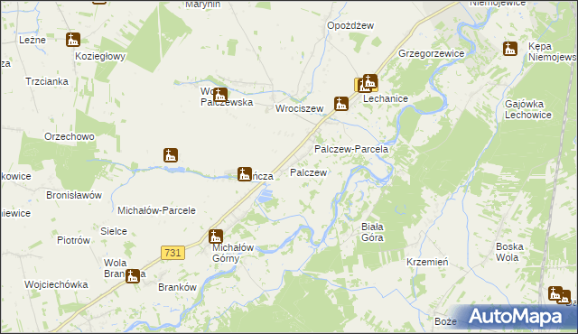 mapa Palczew, Palczew na mapie Targeo