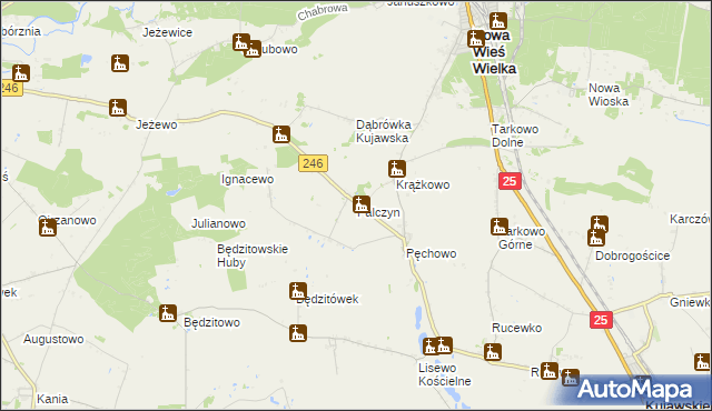 mapa Palczyn, Palczyn na mapie Targeo