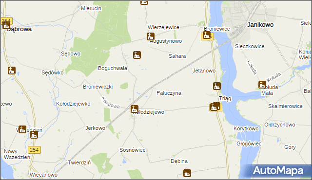 mapa Pałuczyna, Pałuczyna na mapie Targeo