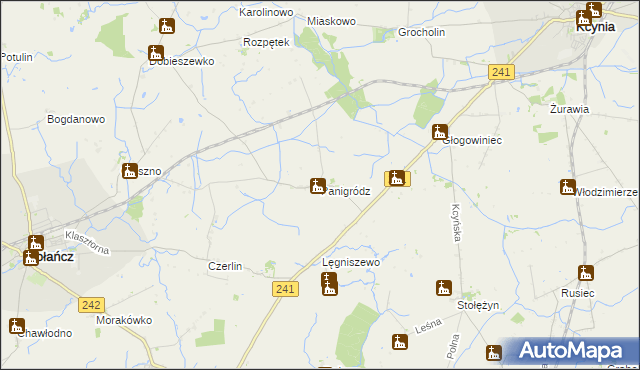 mapa Panigródz, Panigródz na mapie Targeo