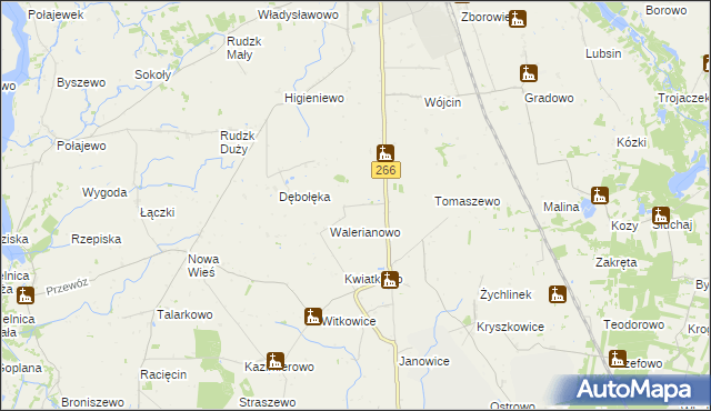 mapa Paradowo, Paradowo na mapie Targeo