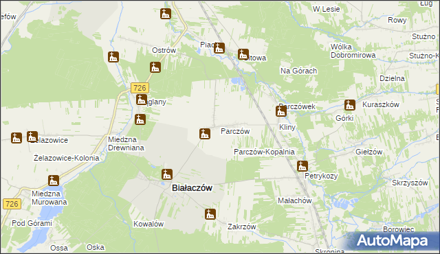 mapa Parczów, Parczów na mapie Targeo