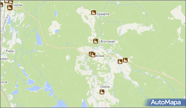 mapa Parowa gmina Osiecznica, Parowa gmina Osiecznica na mapie Targeo