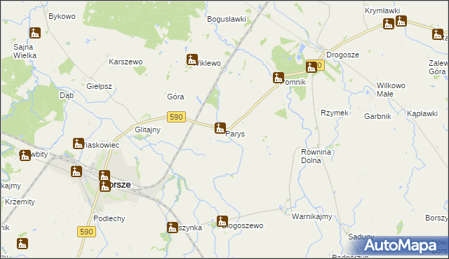 mapa Parys, Parys na mapie Targeo