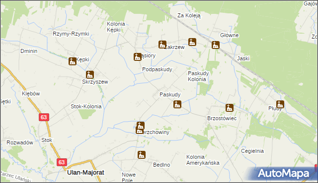 mapa Paskudy, Paskudy na mapie Targeo