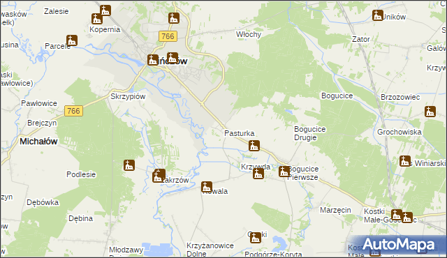 mapa Pasturka, Pasturka na mapie Targeo