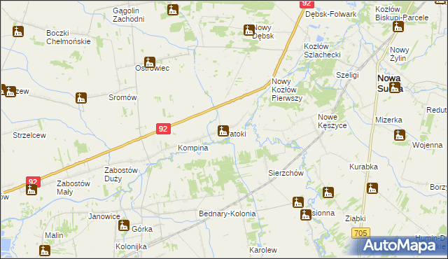 mapa Patoki gmina Nieborów, Patoki gmina Nieborów na mapie Targeo