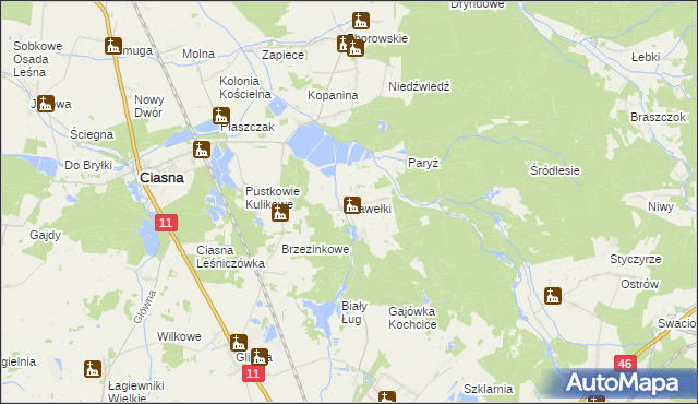 mapa Pawełki gmina Kochanowice, Pawełki gmina Kochanowice na mapie Targeo