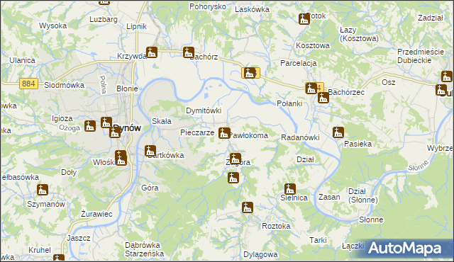 mapa Pawłokoma, Pawłokoma na mapie Targeo