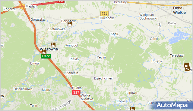 mapa Pęclin, Pęclin na mapie Targeo