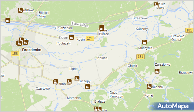 mapa Pełcza, Pełcza na mapie Targeo