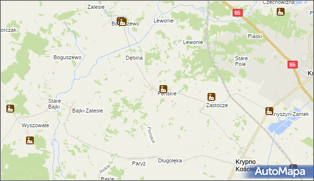 mapa Peńskie, Peńskie na mapie Targeo