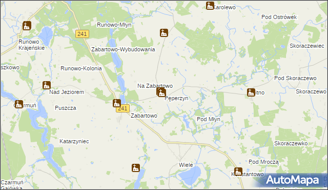 mapa Pęperzyn, Pęperzyn na mapie Targeo