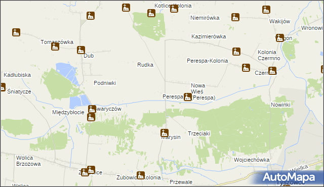 mapa Perespa, Perespa na mapie Targeo