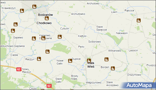 mapa Perki, Perki na mapie Targeo