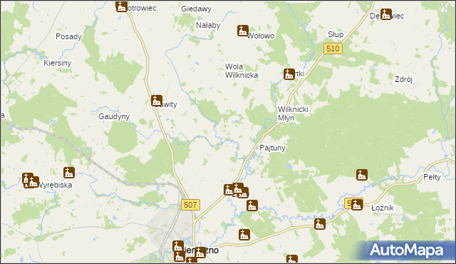 mapa Perwilty, Perwilty na mapie Targeo