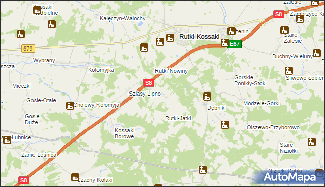 mapa Pęsy-Lipno gmina Rutki, Pęsy-Lipno gmina Rutki na mapie Targeo