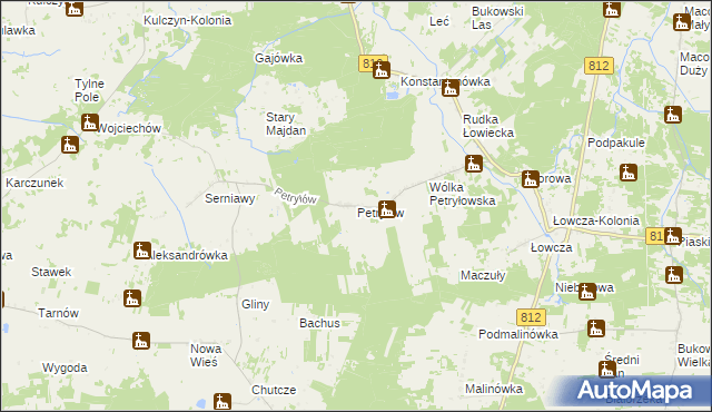 mapa Petryłów, Petryłów na mapie Targeo