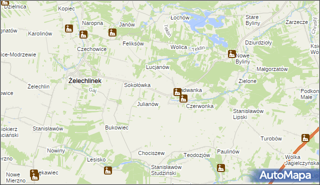 mapa Petrynów, Petrynów na mapie Targeo