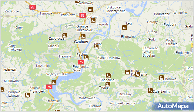 mapa Piaski-Drużków, Piaski-Drużków na mapie Targeo