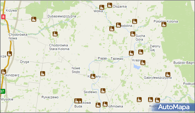 mapa Piątak, Piątak na mapie Targeo