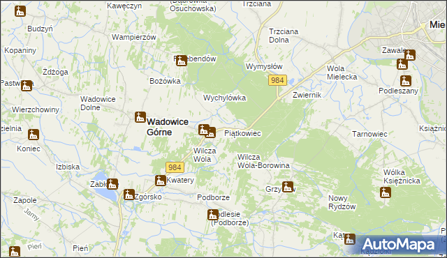 mapa Piątkowiec, Piątkowiec na mapie Targeo