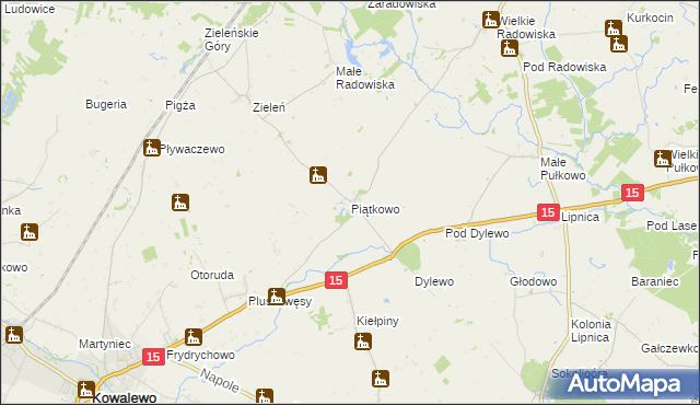 mapa Piątkowo gmina Kowalewo Pomorskie, Piątkowo gmina Kowalewo Pomorskie na mapie Targeo