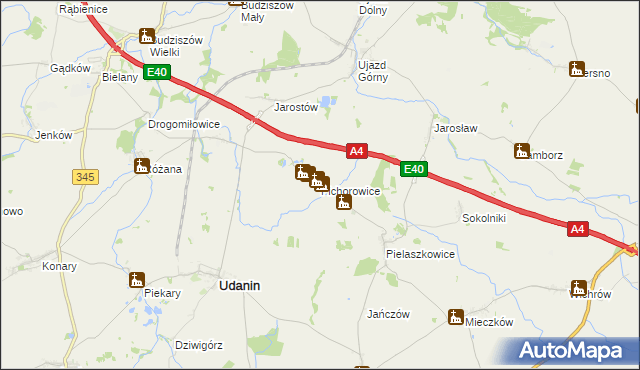 mapa Pichorowice, Pichorowice na mapie Targeo