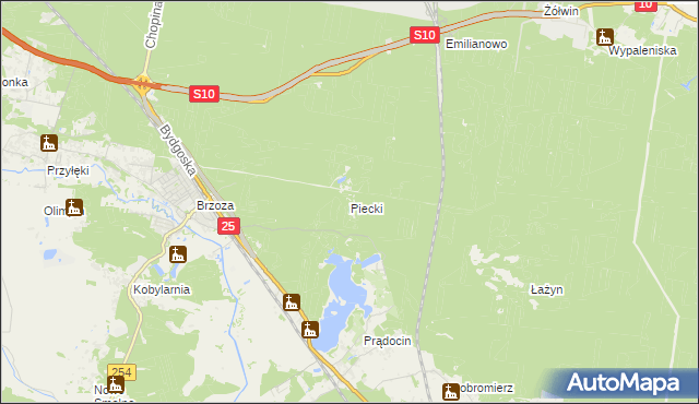 mapa Piecki gmina Nowa Wieś Wielka, Piecki gmina Nowa Wieś Wielka na mapie Targeo