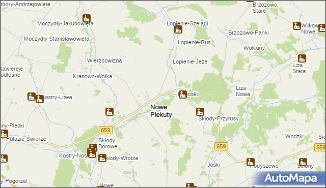 mapa Piekuty-Urbany, Piekuty-Urbany na mapie Targeo