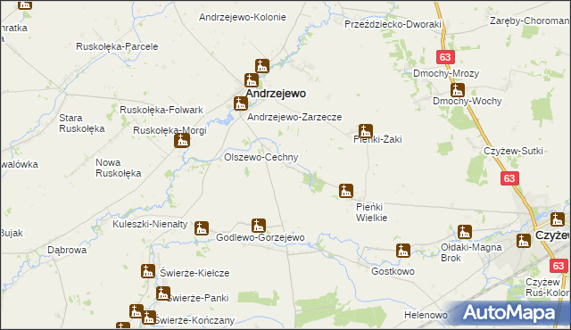 mapa Pieńki-Sobótki, Pieńki-Sobótki na mapie Targeo