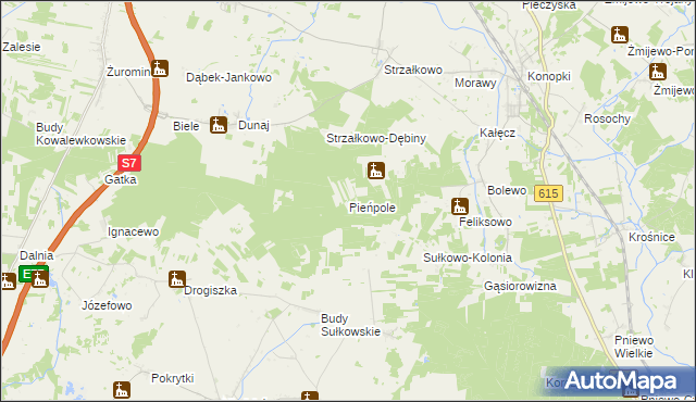 mapa Pieńpole, Pieńpole na mapie Targeo