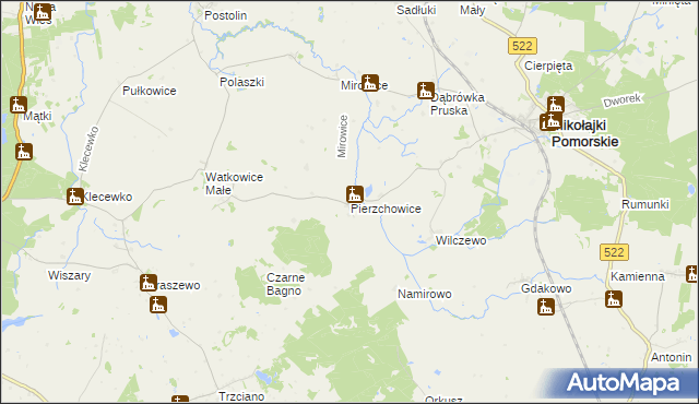 mapa Pierzchowice, Pierzchowice na mapie Targeo