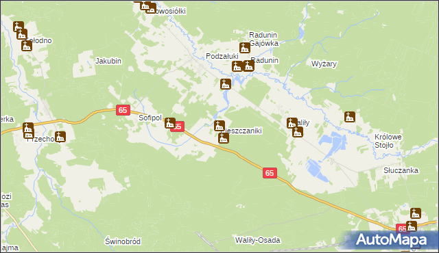 mapa Pieszczaniki, Pieszczaniki na mapie Targeo
