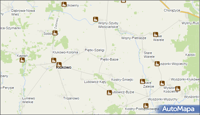 mapa Piętki-Basie, Piętki-Basie na mapie Targeo