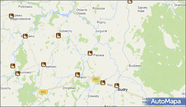 mapa Pietrele, Pietrele na mapie Targeo