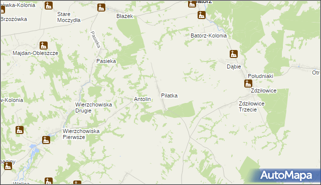 mapa Piłatka gmina Godziszów, Piłatka gmina Godziszów na mapie Targeo