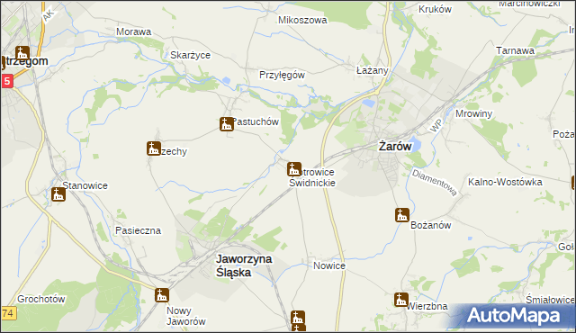 mapa Piotrowice Świdnickie, Piotrowice Świdnickie na mapie Targeo