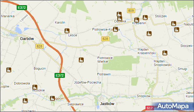 mapa Piotrowice Wielkie, Piotrowice Wielkie na mapie Targeo