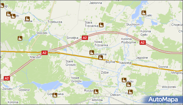 mapa Piotrowina, Piotrowina na mapie Targeo