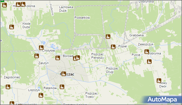 mapa Piszczac Pierwszy, Piszczac Pierwszy na mapie Targeo