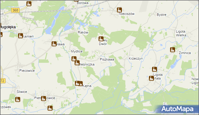 mapa Piszkawa, Piszkawa na mapie Targeo