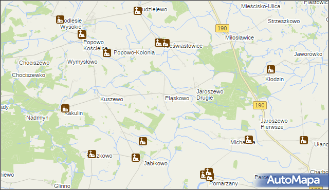 mapa Pląskowo, Pląskowo na mapie Targeo