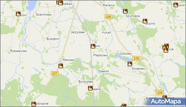 mapa Płastkowo, Płastkowo na mapie Targeo