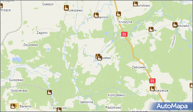 mapa Płaszewo, Płaszewo na mapie Targeo