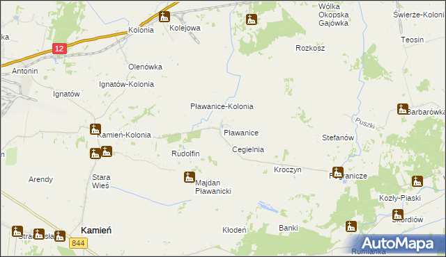 mapa Pławanice, Pławanice na mapie Targeo