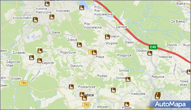 mapa Płaza, Płaza na mapie Targeo