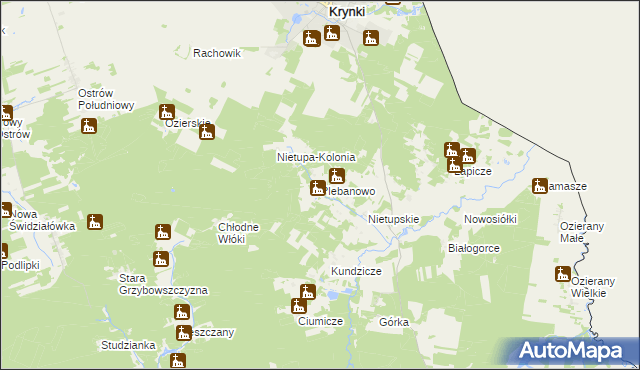 mapa Plebanowo, Plebanowo na mapie Targeo